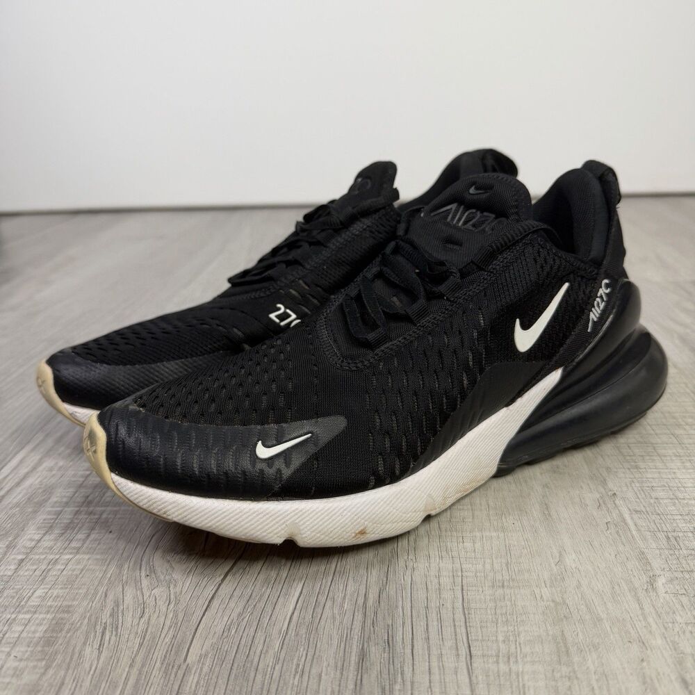 Nike Air Max 270 Black White Shoe Sneakers Men's Size 8.5 AH8050-002 Spring F